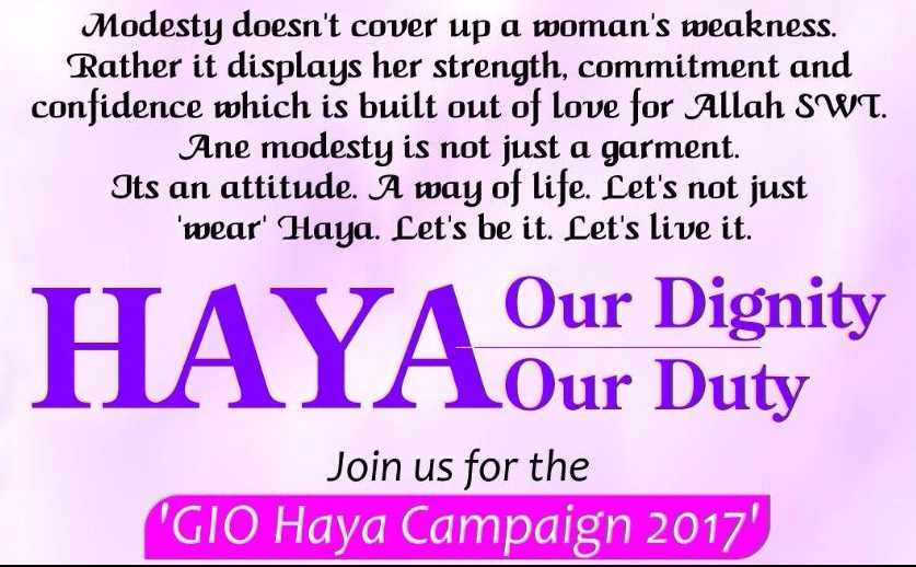 GIO ORGANIZES ITS STATE-WIDE ‘HAYA CAMPAIGN 2017’