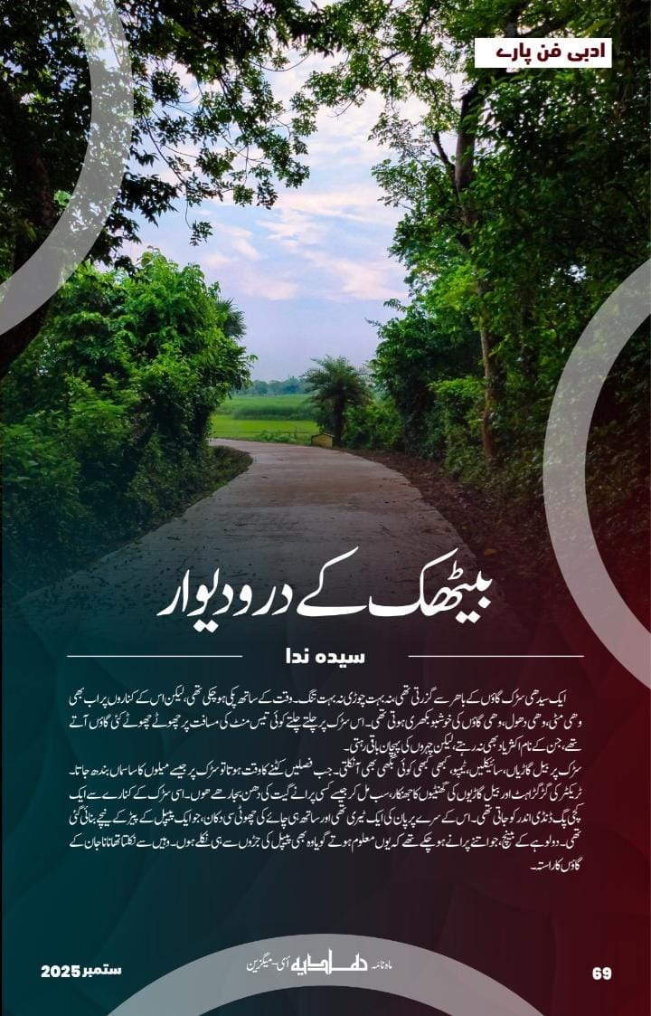 بیٹھک کے در و دیوار